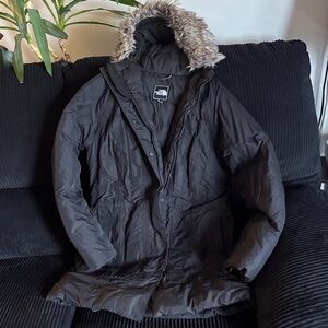 The North Face Black Ski & Snow Jacket with Fur Hood